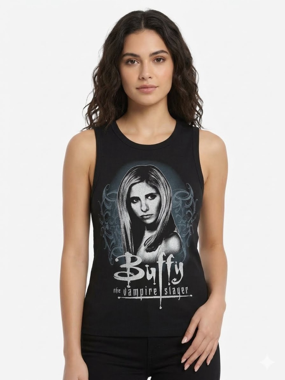 Buffy the Vampire Slayer Graphic Muscle Tank - Black